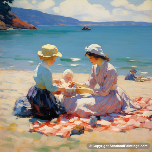 Painting - Oban Beach - Family