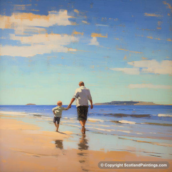 Painting - Coldingham Bay - Family