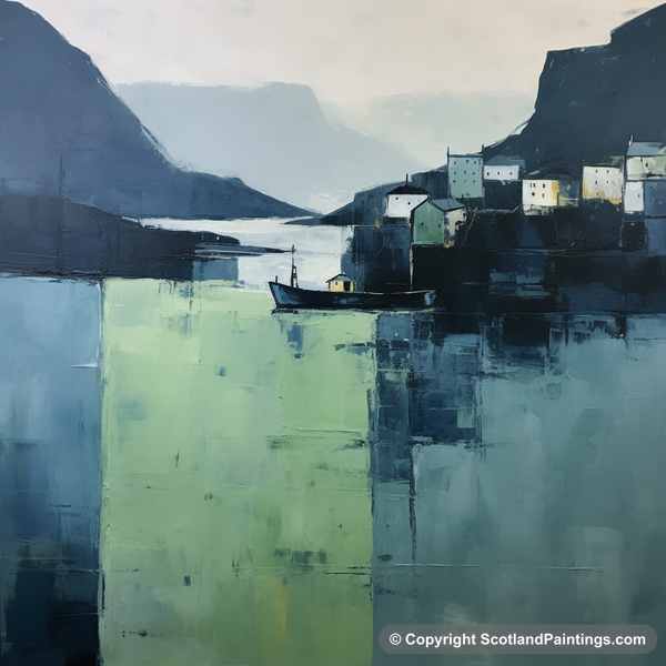 Painting - Portree Harbour - Modern & Minimal