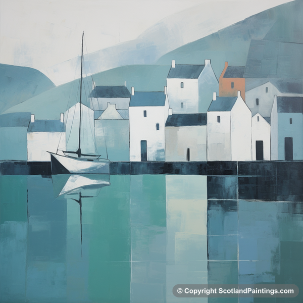 Painting - Portree Harbour - Modern & Minimal