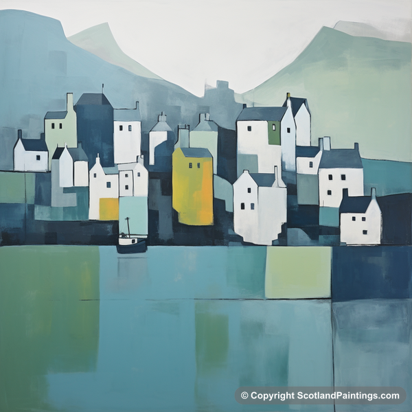 Painting - Portree Harbour - Modern & Minimal