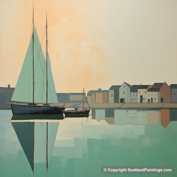 Painting - Dunbar Harbour - Modern & Minimal