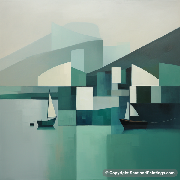 Painting - Gairloch Harbour - Modern & Minimal