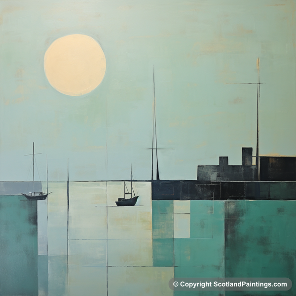 Painting - Macduff Harbour - Modern & Minimal