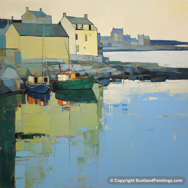 Painting - Macduff Harbour - Modern & Minimal