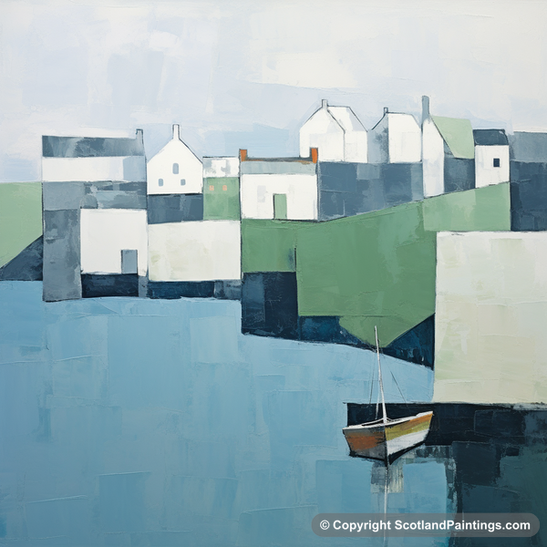 Painting - St Monans Harbour - Modern & Minimal