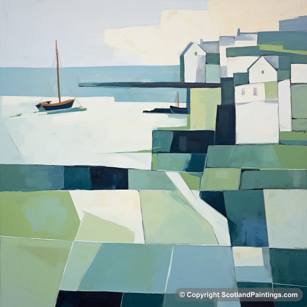 Painting - Anstruther Harbour - Modern & Minimal