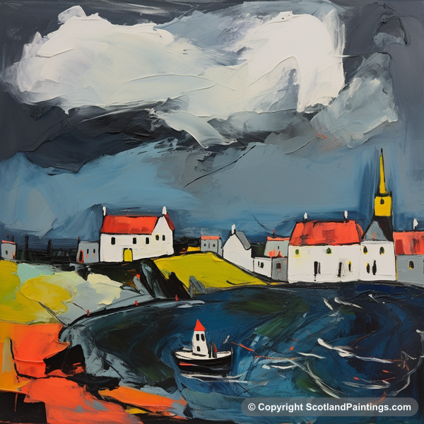 Painting - St Monans Harbour - Abstract