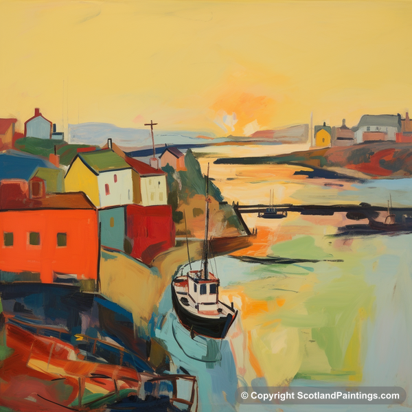 Painting - Macduff Harbour - Abstract