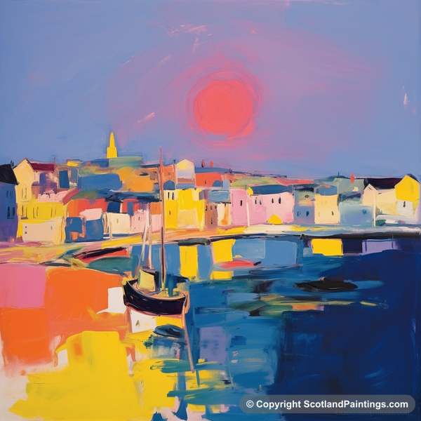 Painting - Anstruther Harbour - Abstract