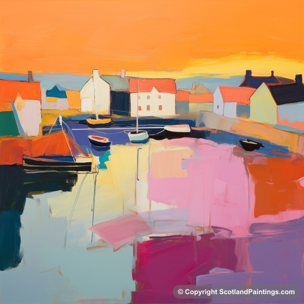 Painting - Pittenweem Harbour - Abstract