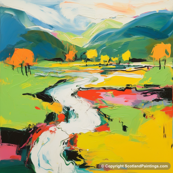 Painting - River Spean - Abstract