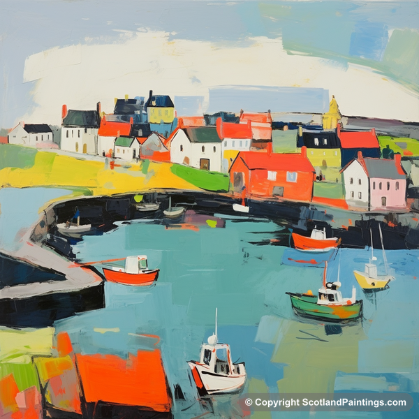 Painting - Eyemouth Harbour - Abstract