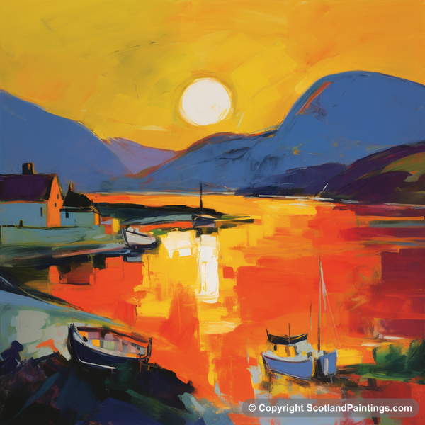 Painting - Ullapool Harbour - Abstract