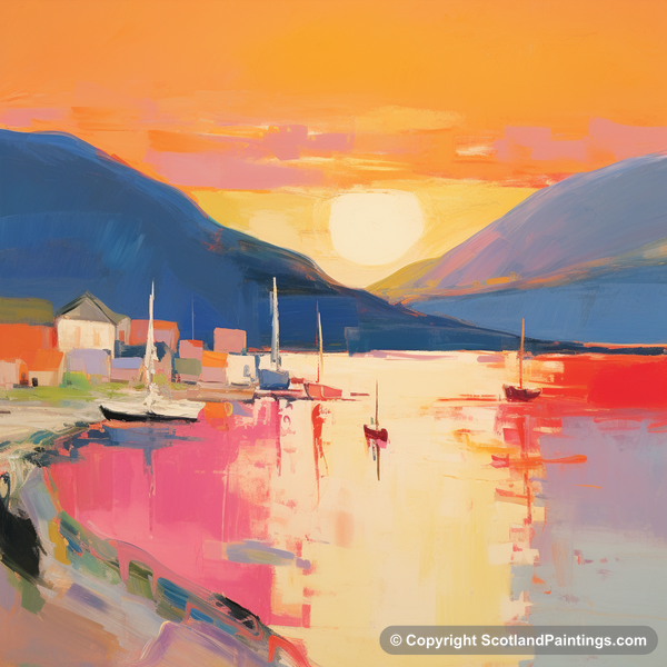 Painting - Ullapool Harbour - Abstract