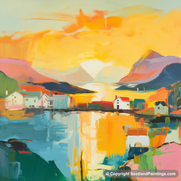 Painting - Mallaig Harbour - Abstract