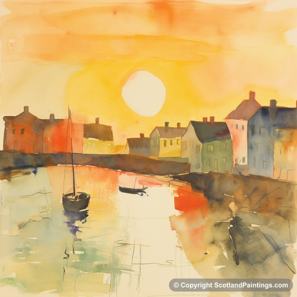 Painting - Portsoy Harbour - Abstract