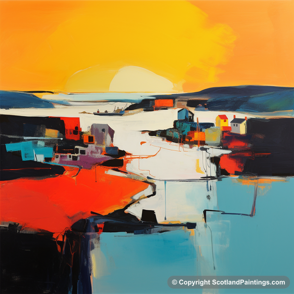 Painting - Whitehills Harbour - Abstract