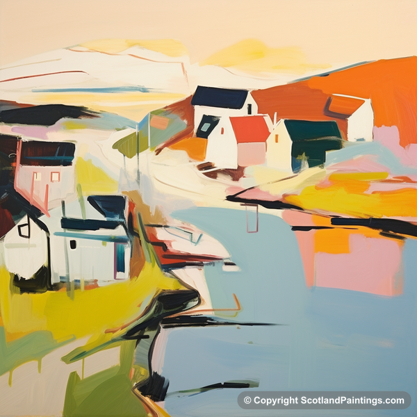 Painting - Whitehills Harbour - Abstract