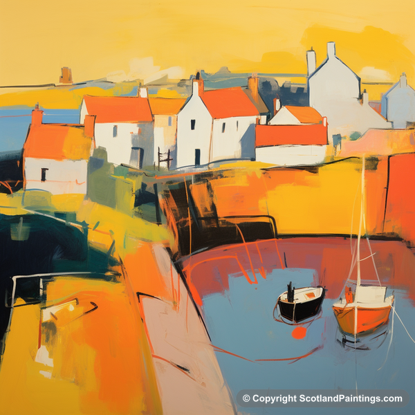 Painting - Crail Harbour - Abstract