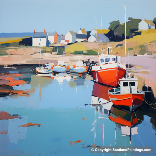 Painting - Port Ellen Harbour - Scottish Harbours