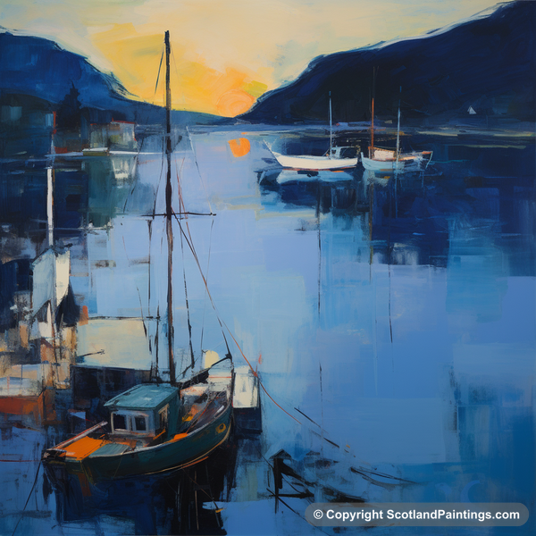 Painting - Balmaha Harbour - Scottish Harbours