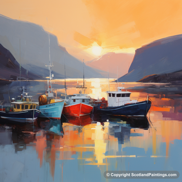 Painting - Ullapool Harbour - Scottish Harbours