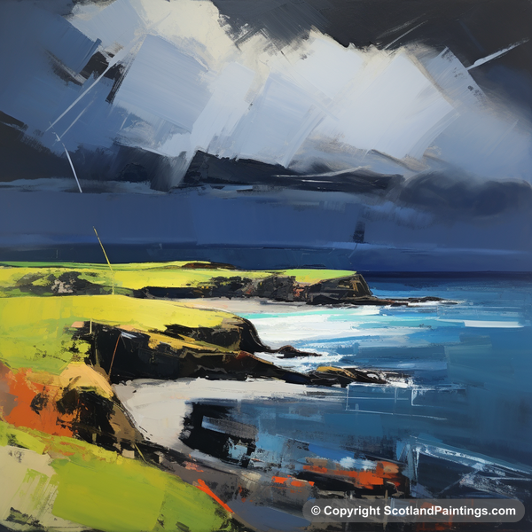 Painting - Coldingham Bay - Scottish Beaches