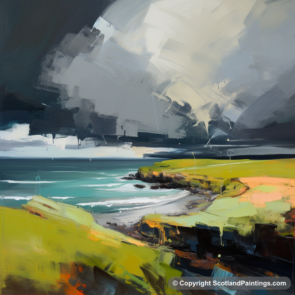 Painting - Coldingham Bay - Scottish Beaches