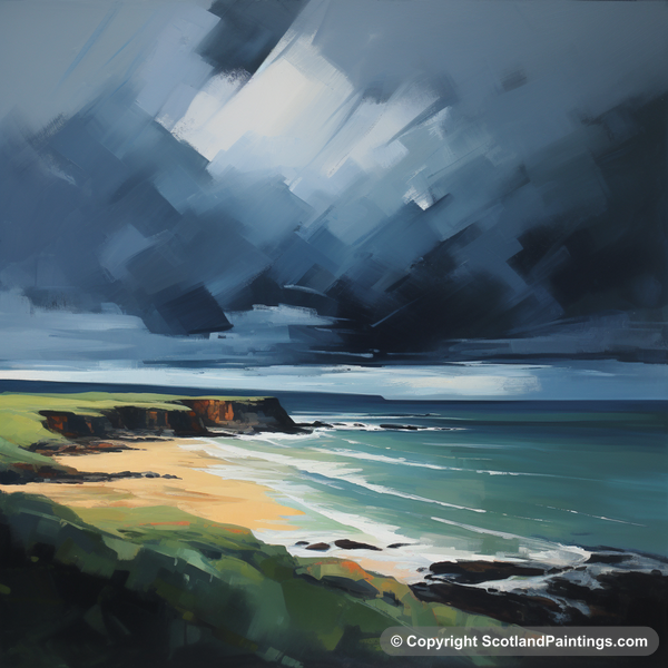 Painting - Coldingham Bay - Scottish Beaches