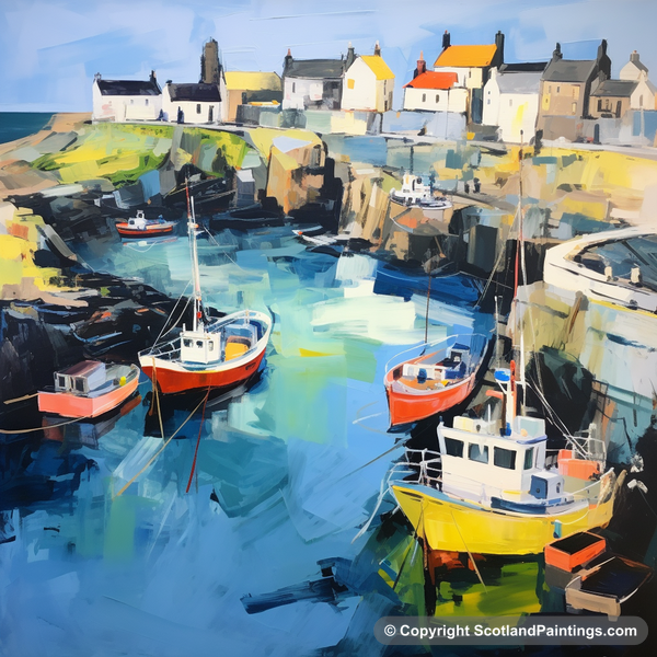 Painting - Portpatrick Harbour - Scottish Harbours