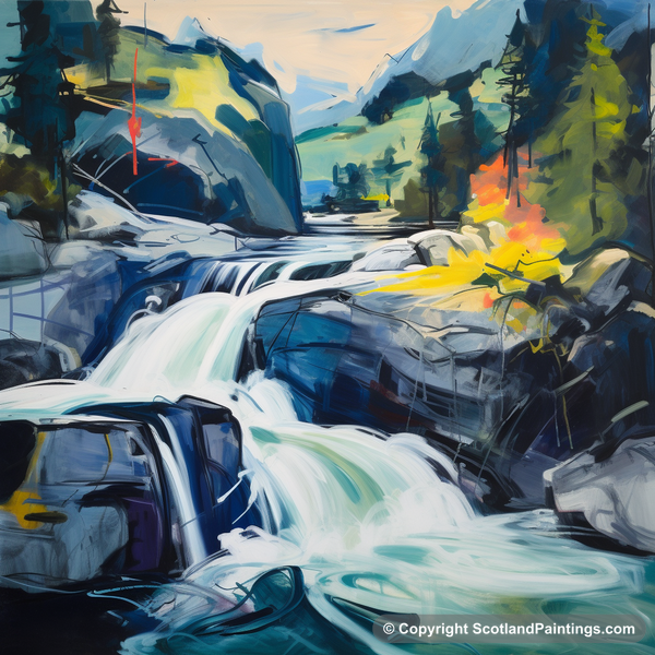 Painting - Falls of Dochart - Scottish Waterfalls