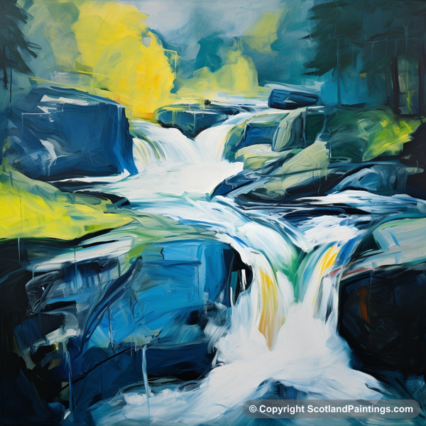 Painting - Falls of Dochart - Scottish Waterfalls