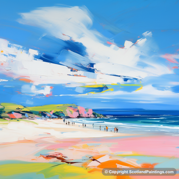 Painting - St Cyrus Beach - Scotland in Summer