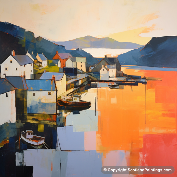 Painting - Portree Harbour - Scottish Harbours