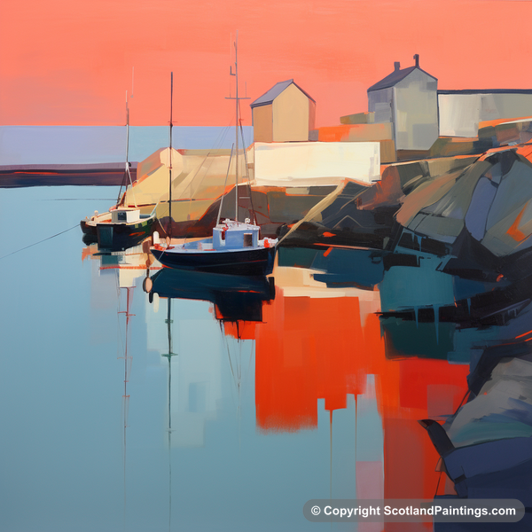 Painting - Portnahaven Harbour - Scottish Harbours