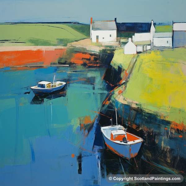 Painting - Cove Harbour - Scottish Harbours