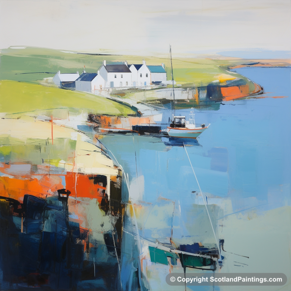 Painting - Cove Harbour - Scottish Harbours