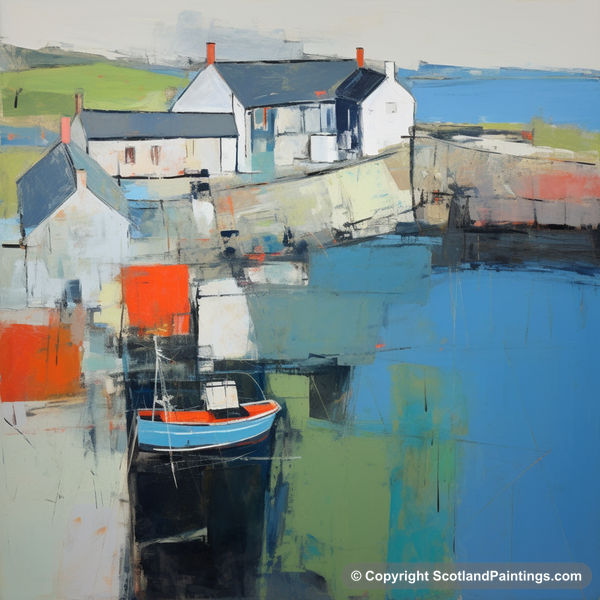 Painting - Cove Harbour - Scottish Harbours