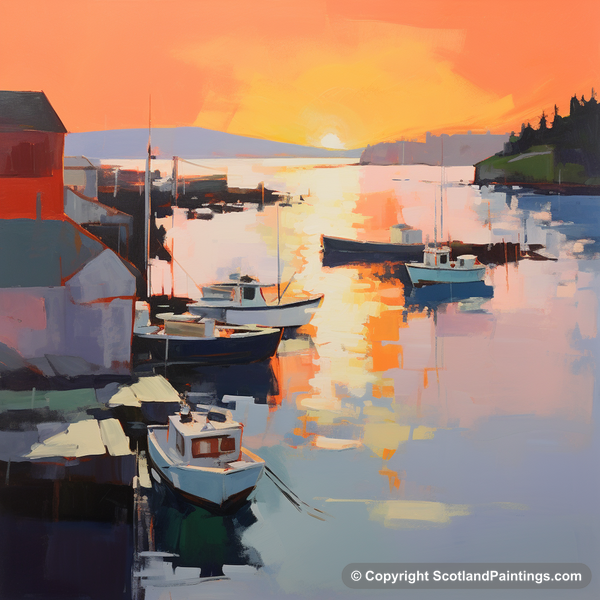 Painting - Tobermory Harbour - Scottish Harbours