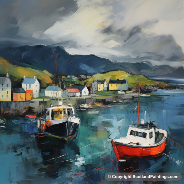 Painting - Mallaig Harbour - Scottish Harbours