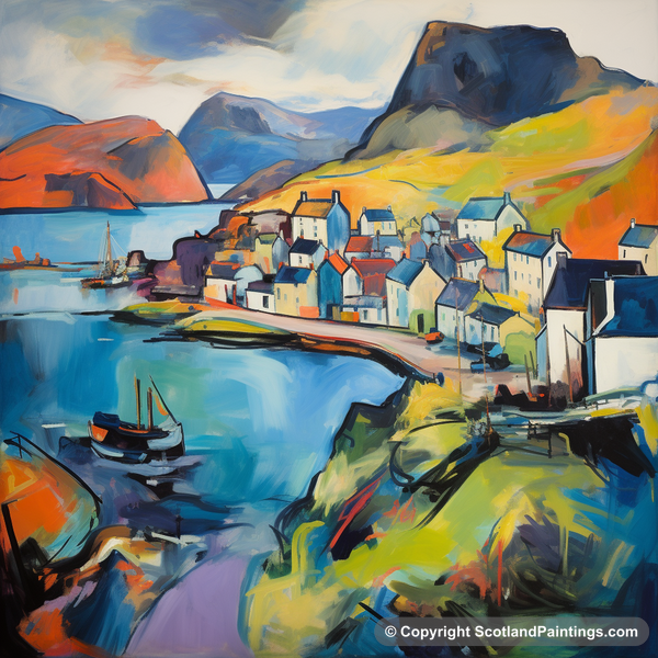 Painting - Portree - Scottish Villages