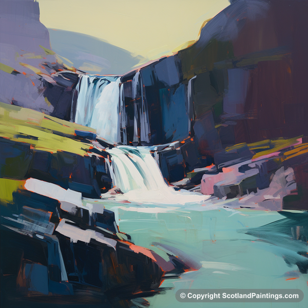 Painting - Falls of Kirkaig - Scottish Waterfalls