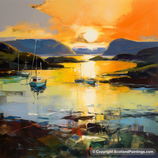 Painting - Isleornsay Harbour - Scottish Harbours