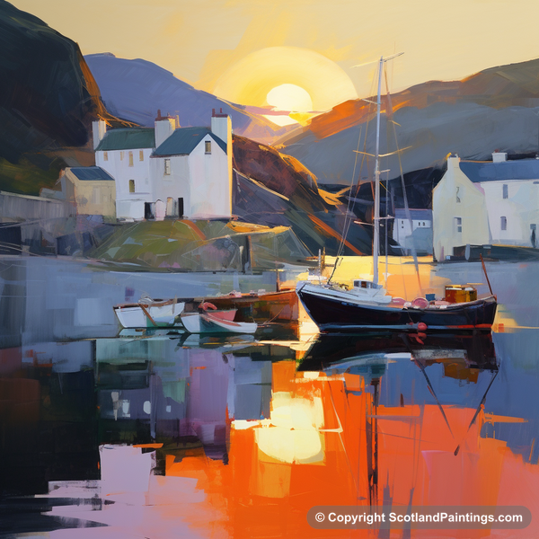 Painting - Portree Harbour - Scottish Harbours