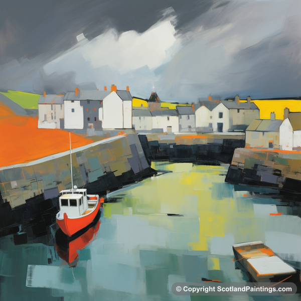 Painting - Portsoy Harbour - Scottish Harbours