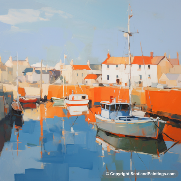 Painting - Anstruther Harbour - Scottish Harbours