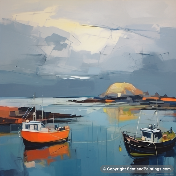 Painting - North Berwick Harbour - Scottish Harbours