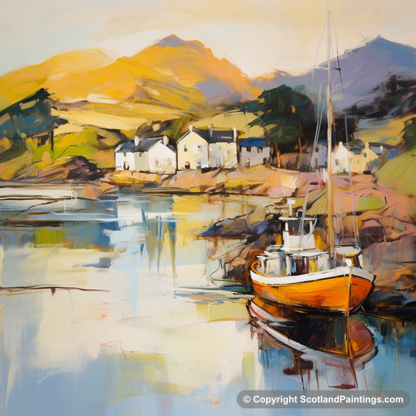 Painting - Plockton Harbour - Scottish Harbours