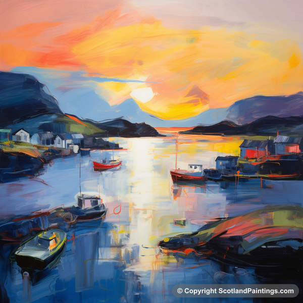 Painting - Isleornsay Harbour - Scottish Harbours